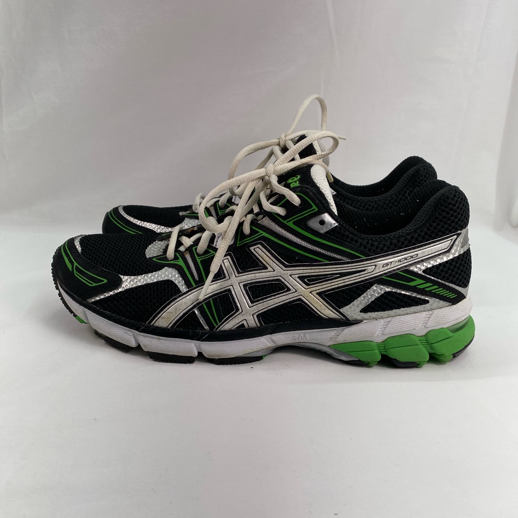 Asics Black And Green Athletic Shoes